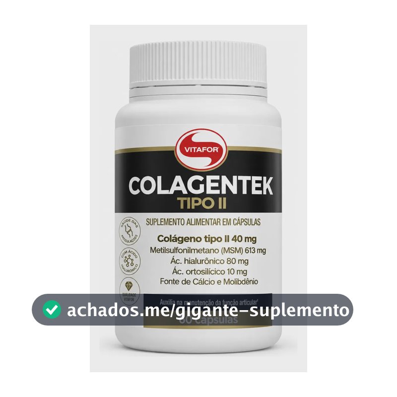 Suplemento Colagentek Il Com 60 Cápsulas Vitafor Sem Sabor