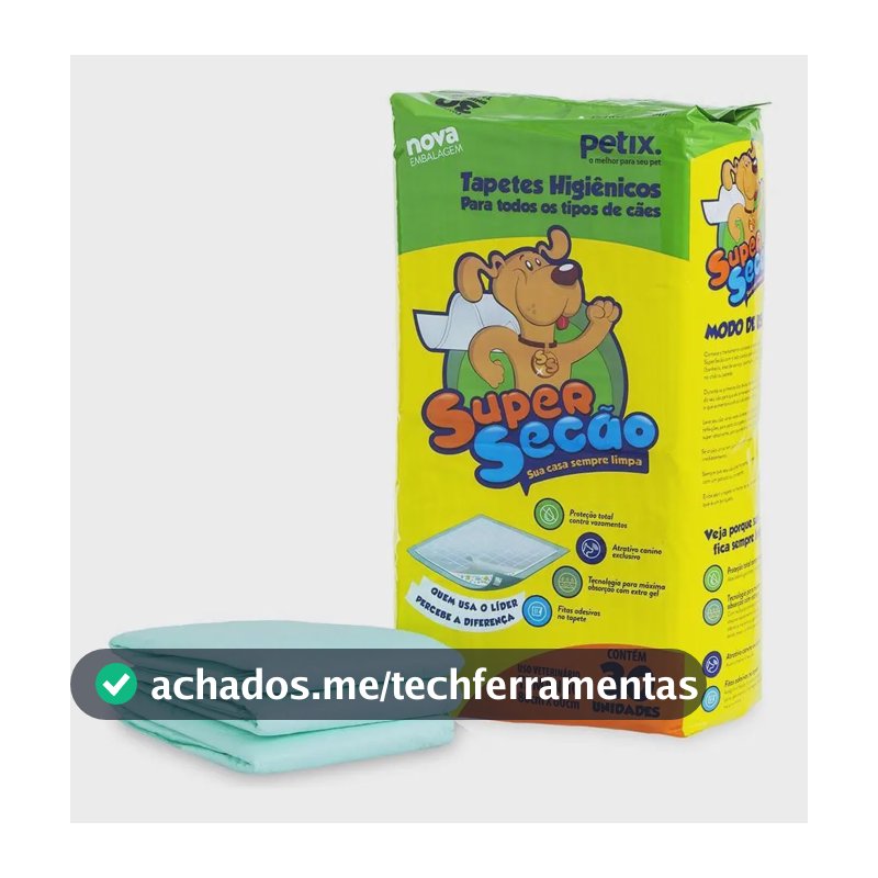 Tapete Higiênico Petix para Cães com Eliminação de Odor 80x60cm