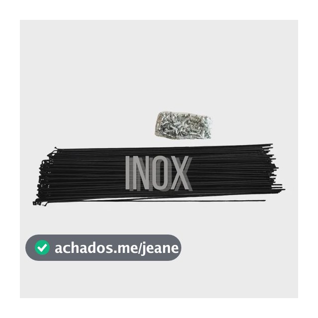 Kit Jogo 64 Raio Aro 29 Inox 2.0mm Preto Com Niples