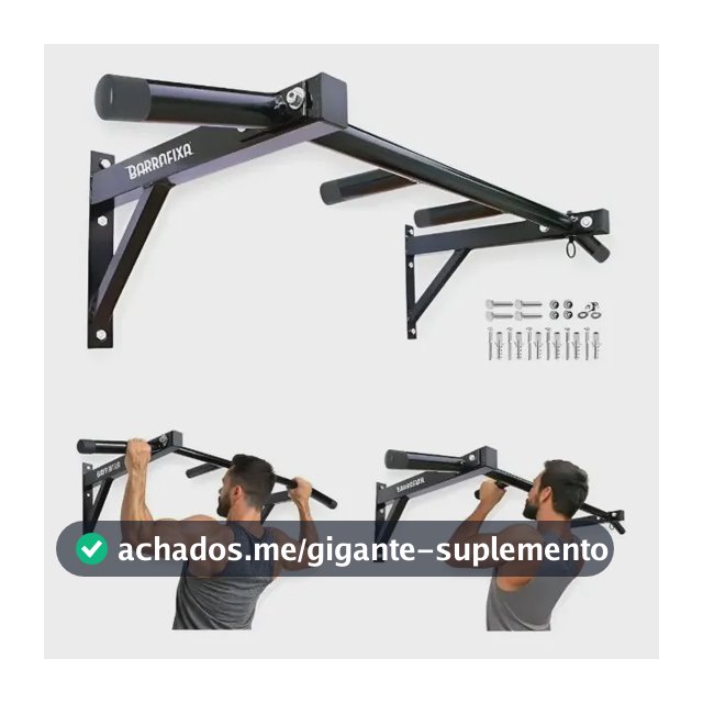 Barra Fixa De Parede Pull-up Modelo Externo Interno Completa Preto