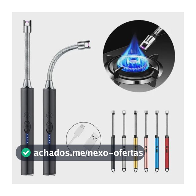 Acendedor De Fogão Velas Eletrônico Plasma Recarregável Usb