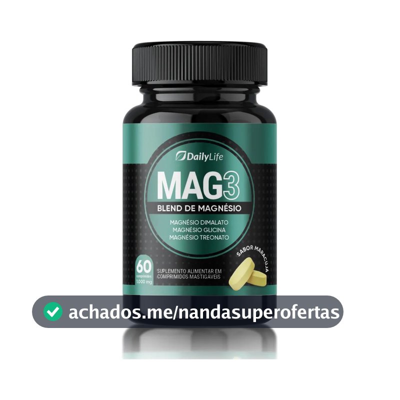 3 Mag Magnésios MAG-3 1000mg Sabor Maracujá 60 Comp Dailylife 1Un