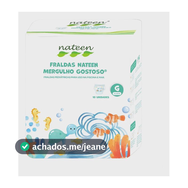 Fraldas Nateen - Linha De Piscina Mergulho Gostoso G fra Grande (g)