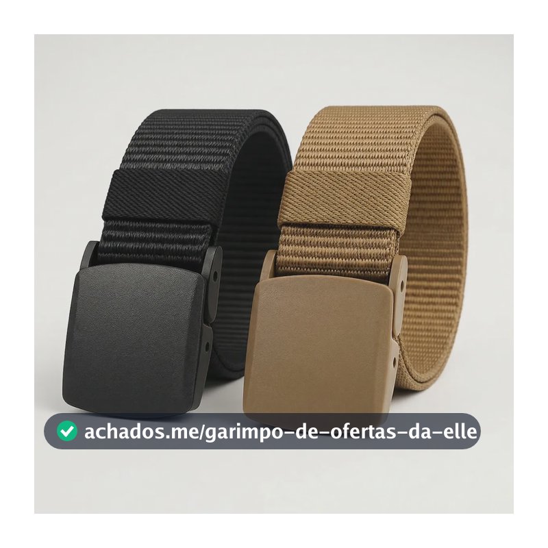 Kit 2 Cintos Antialérgicos Engate Rápido Regulável Mardi Preto/bege 120