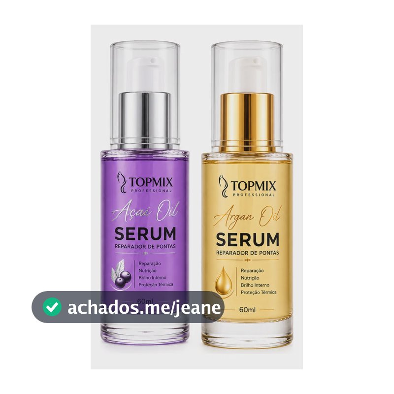 Kit Reparador De Pontas Açaí Oil E Argan Oil 60ml Nutrição