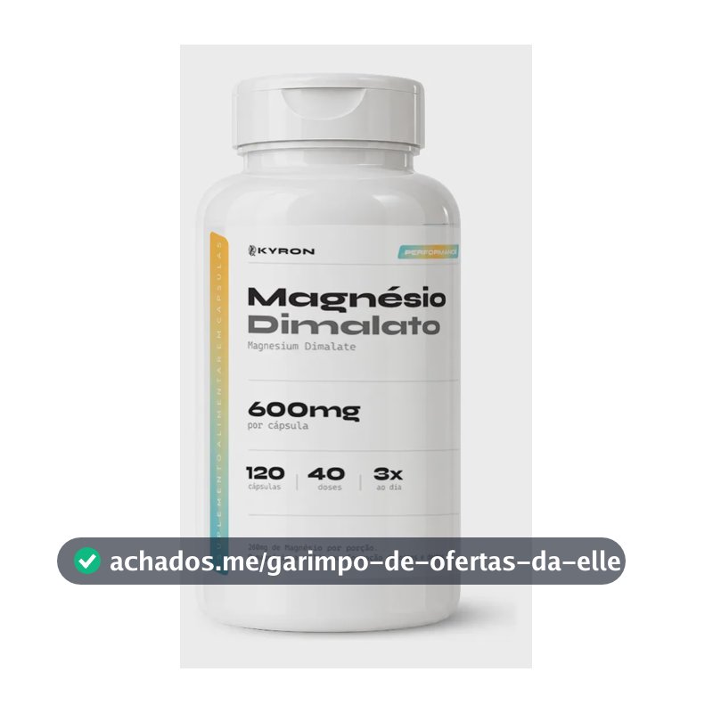 Magnésio Dimalato 600mg 120 Cápsulas - Kyron