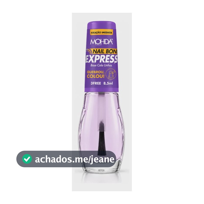 Base Cola Unha Rápido Nail Bond Express Mohda  8,5ml