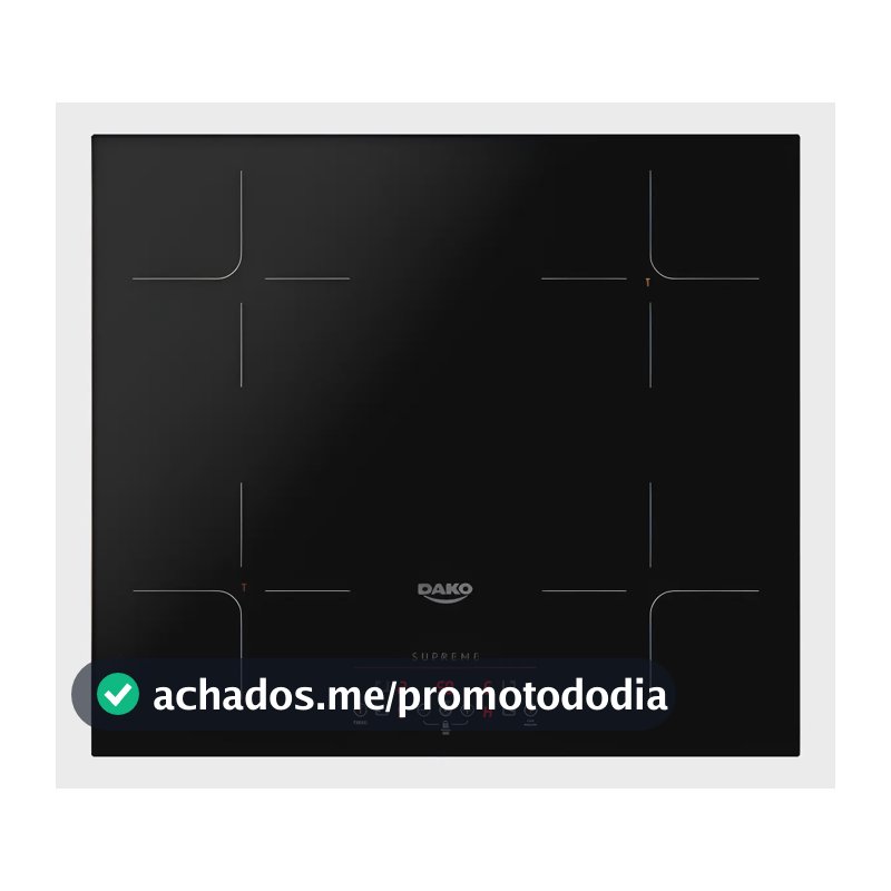 Cooktop Dako Supreme de Indução 4 Bocas Preto para Embutir