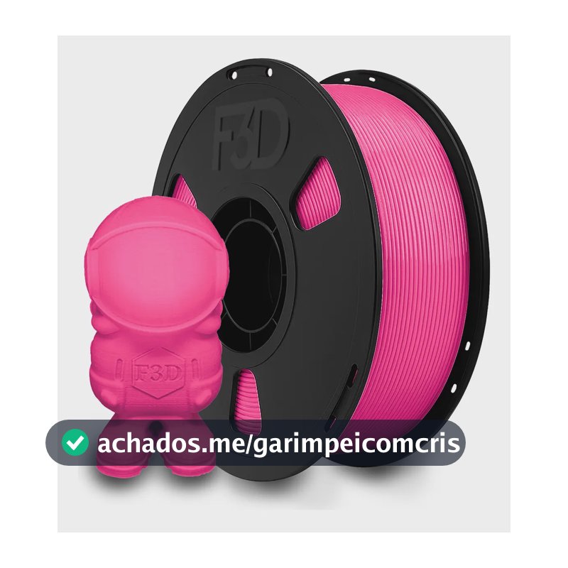 F3D Filamento Pla Premium 1,75mm 1kg Cor Rosa