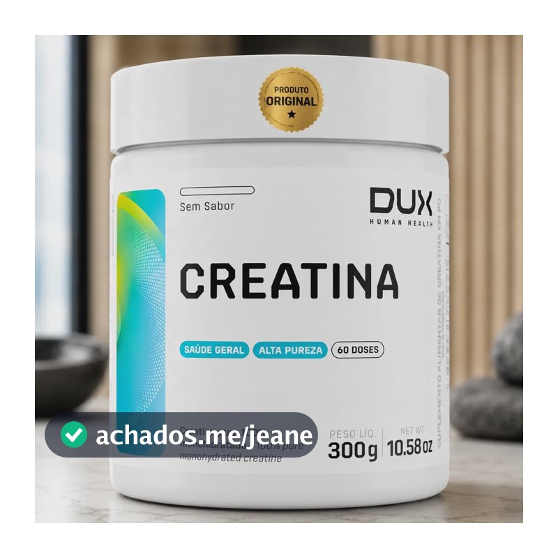 Creatina Dux Nutrition Human Health 300g Monohidratada Pura Sem Sabor