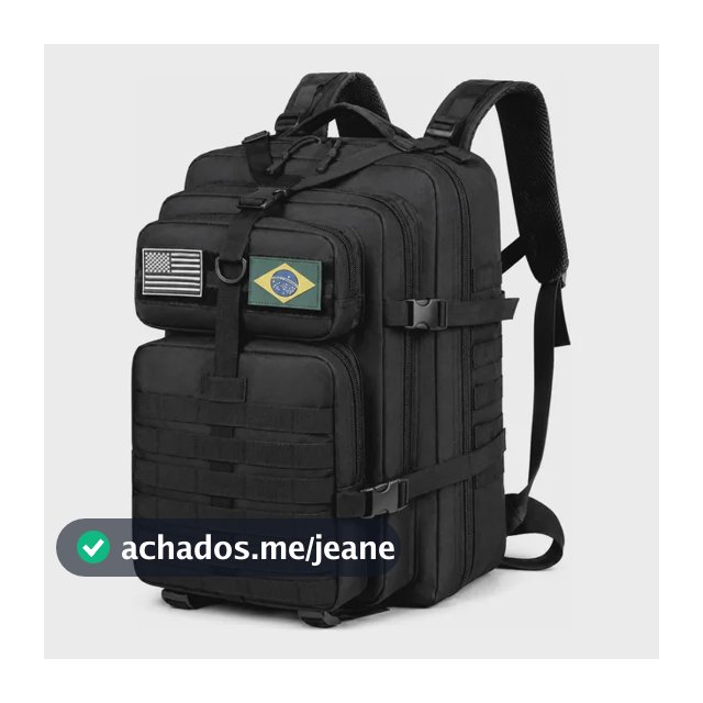 Mochila Masculina Tatica 50l Impermeavel Militar Reforçada Preto