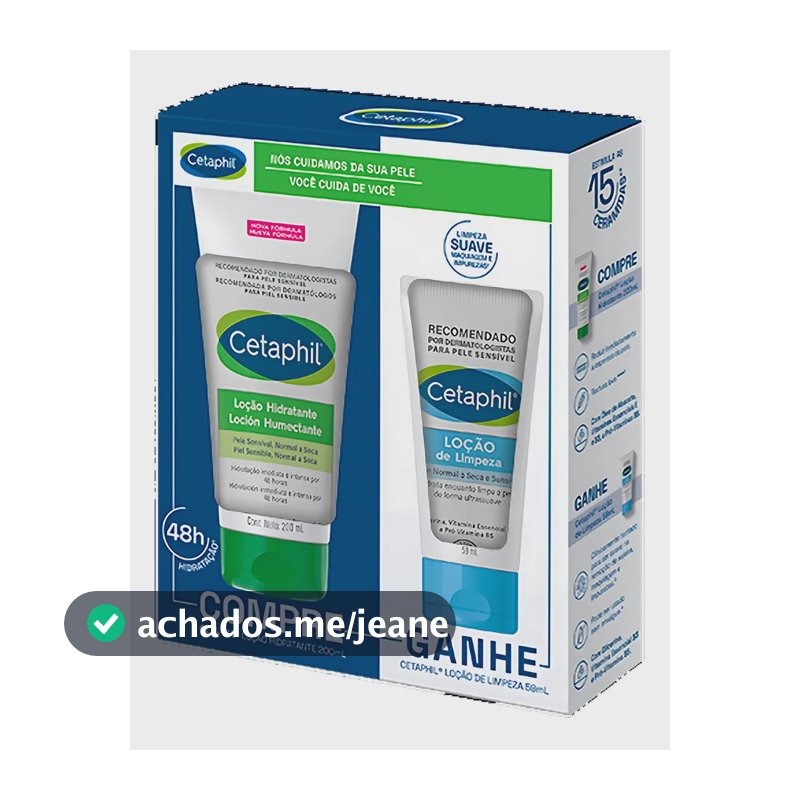 Kit Cetaphil Loção Hidratante 200ml + Loção de Limpeza 59ml