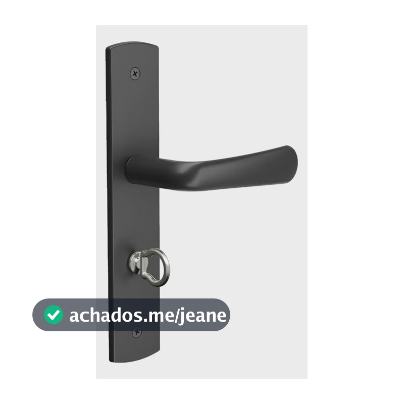 Fechadura Banheiro 3f - 716b124 Plennus Espelho Preto Fosco