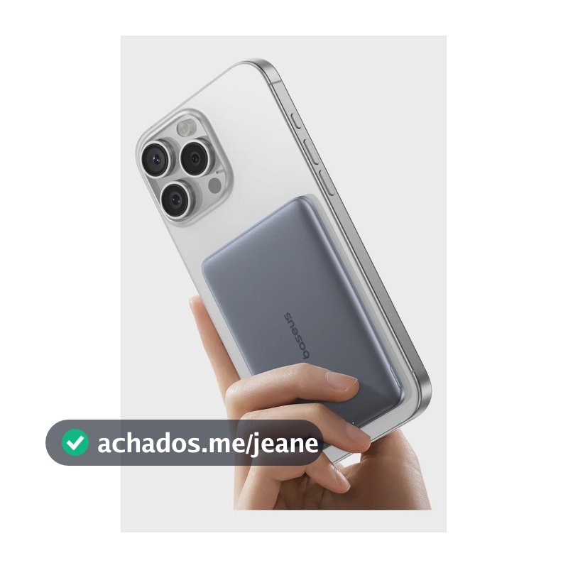 Carregador Portátil Magsafe Baseus Am41 Picogo 5000mah 20w Turbo Cor Cinza