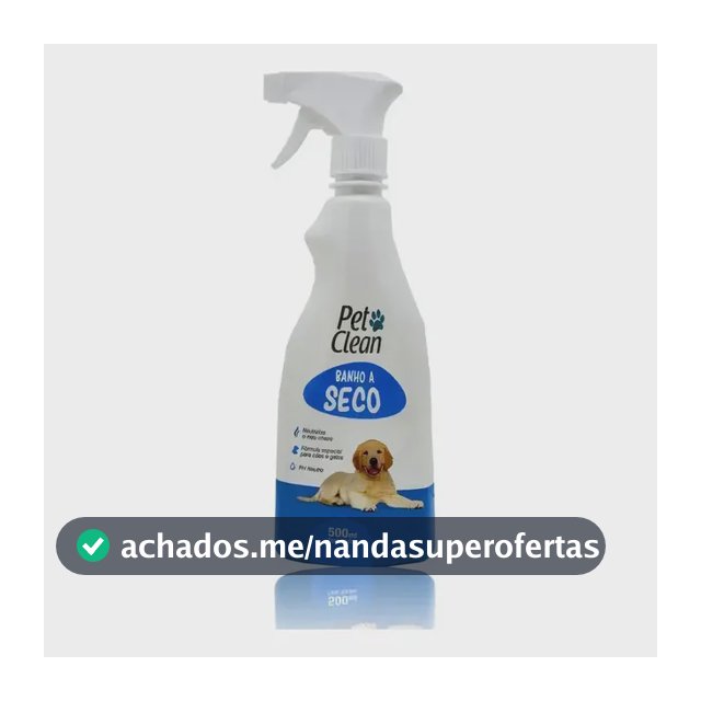 Shampoo Banho Seco 500ml Cães E Gatos Prático Pet Clean