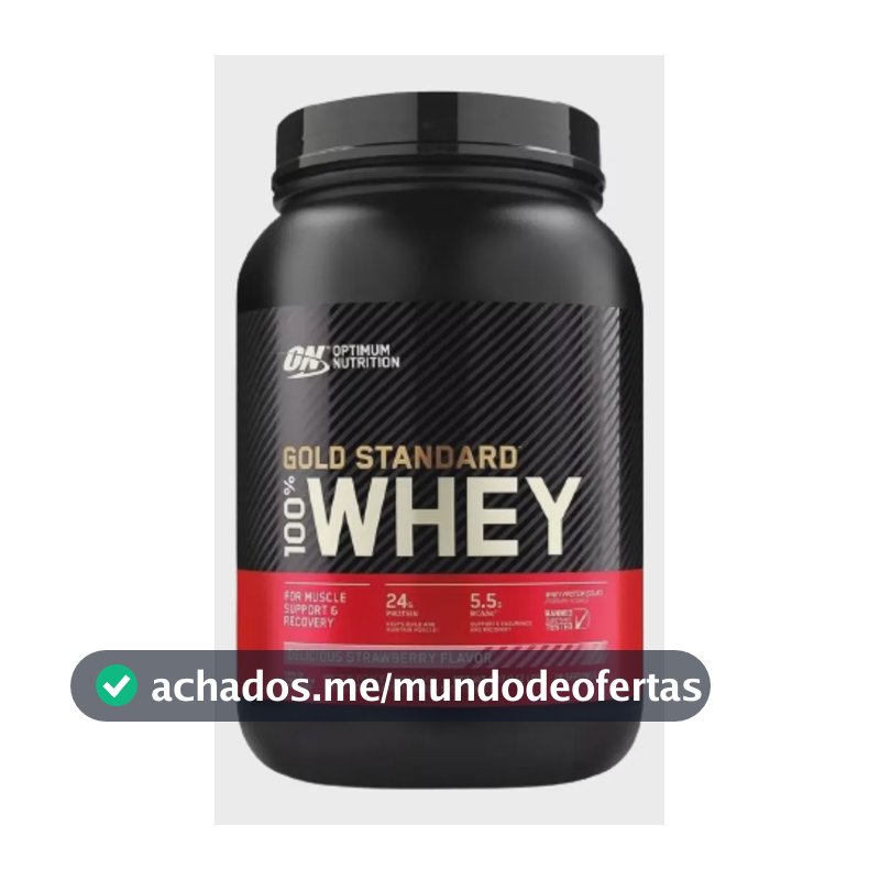 Gold Standard 100% Whey Optimum Nutrition Sabor Delicious Strawberry 907g