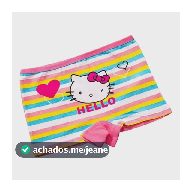 6 Calcinha Short Infantil (confortável)(100% Algodão Cotton)