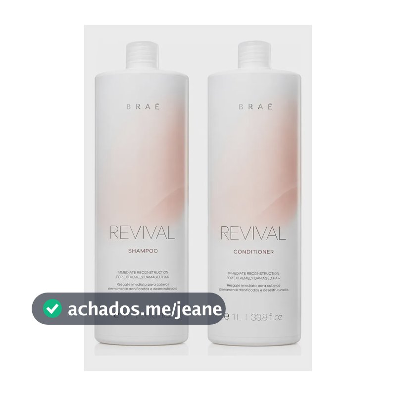 Kit Braé Revival Shampoo Condicionador Reconstrução 1l