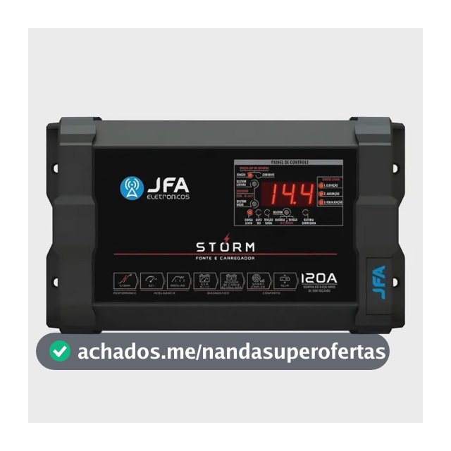 Fonte Jfa 120 Storm Bivolt Volt/amp Para Módulo Automotivo Preto