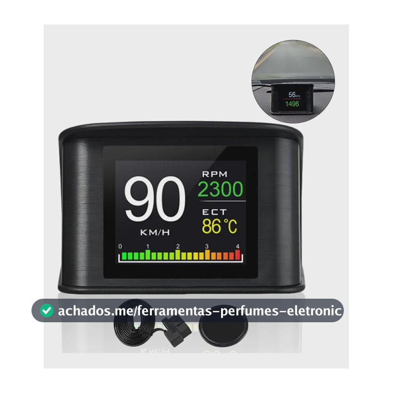 Scanner Obd2 P10 Hud Temperatura Da Água Do Motor