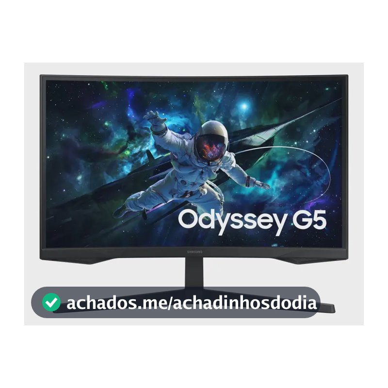 Monitor Gamer Samsung Odyssey G5, 27 , Qhd, 165hz Cor Preto
