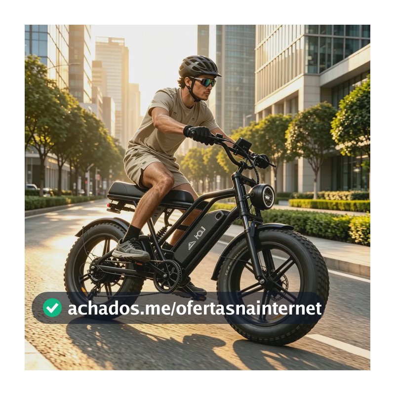 Bicicleta Elétrica Scooter 1000w Bike Aro20 Lítio 20ah 50km Preto 20