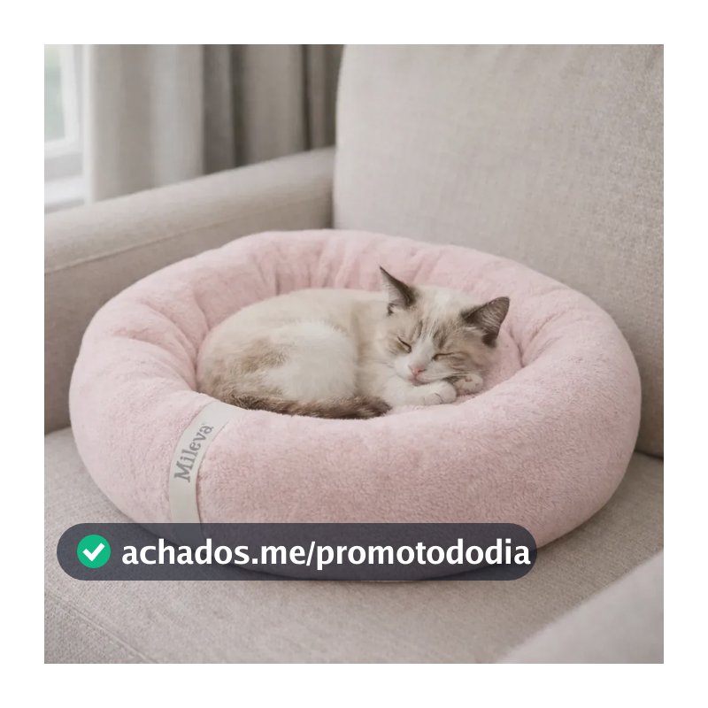 Cama De Gato Caminha Nuvem Ninho Pet Soft Redonda 50x50cm Cor Rosê