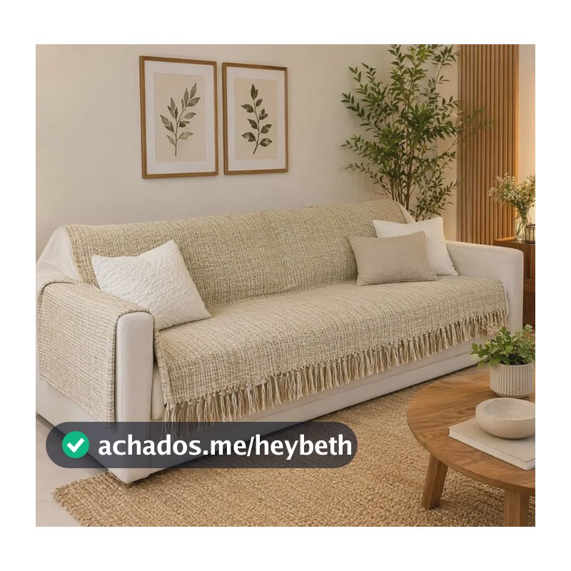Manta Para Sofá Em Algodão Gigante 4,00 X 1,80 Cor Caramelo
