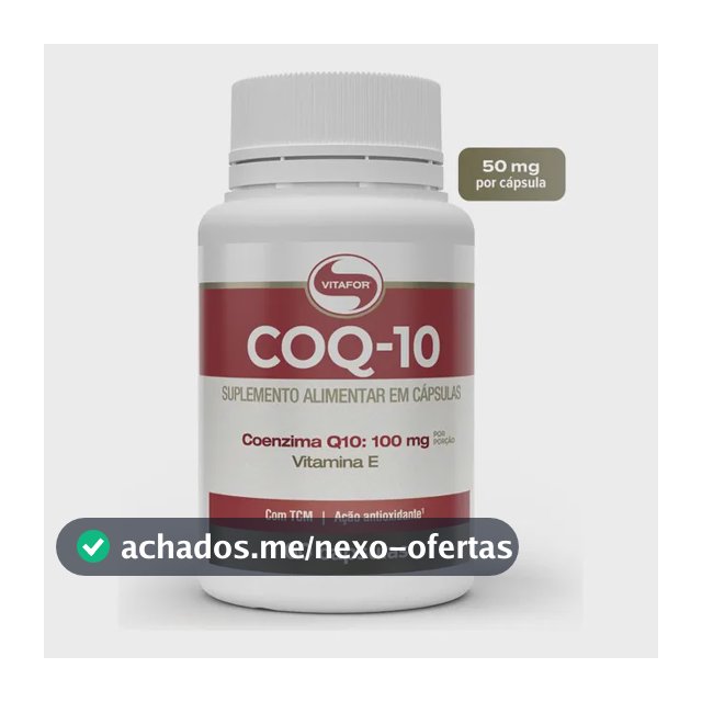 Coenzima Q10 Vitafor em cápsula Sem sabor