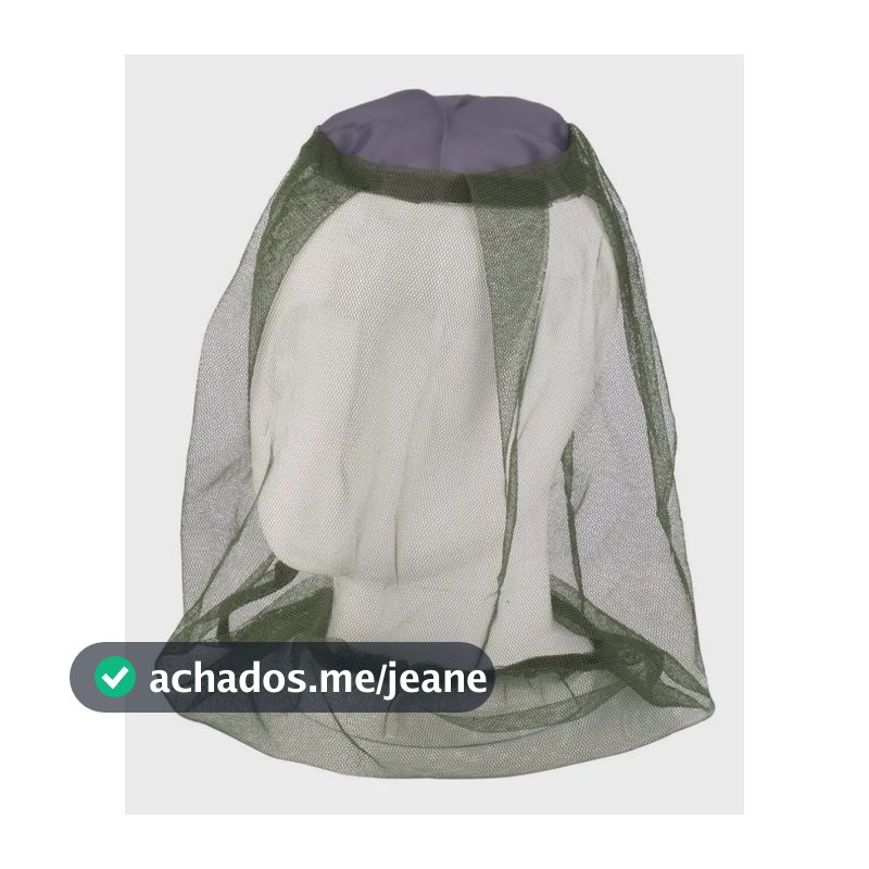 Tela Mosquiteiro Para Chapeu Proteção Inseto  Abelhas Pesca Verde Único