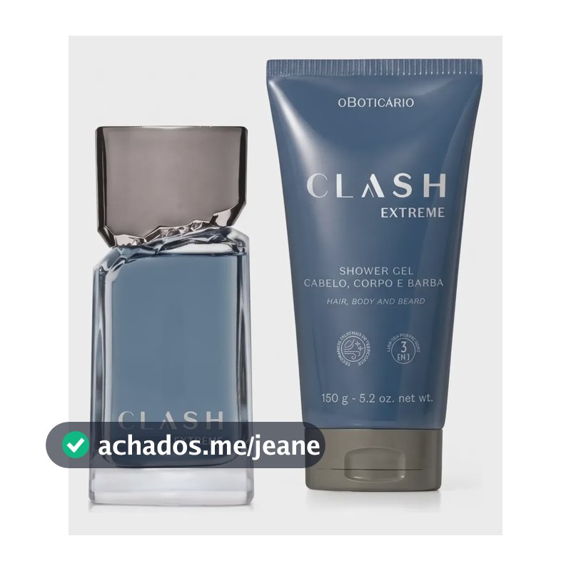 Combo Clash Extreme: Desodorante Colônia 100ml + Shower Gel