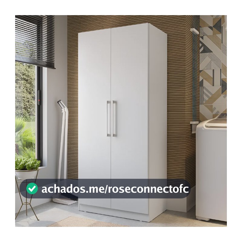 Armario Multiuso Grande 2 Portas 100% Mdf Móveis Rimo Branco