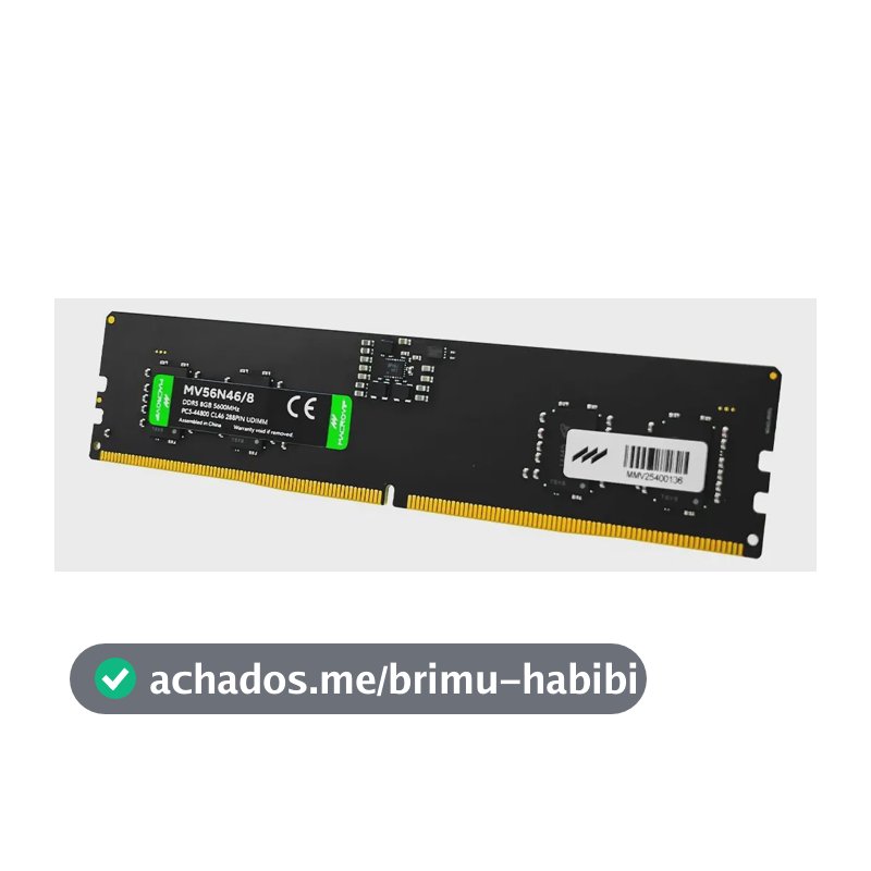 Memoria Pc Macrovip 8gb 5600mhz Ddr5 288pin Udimm Mv56n46/8