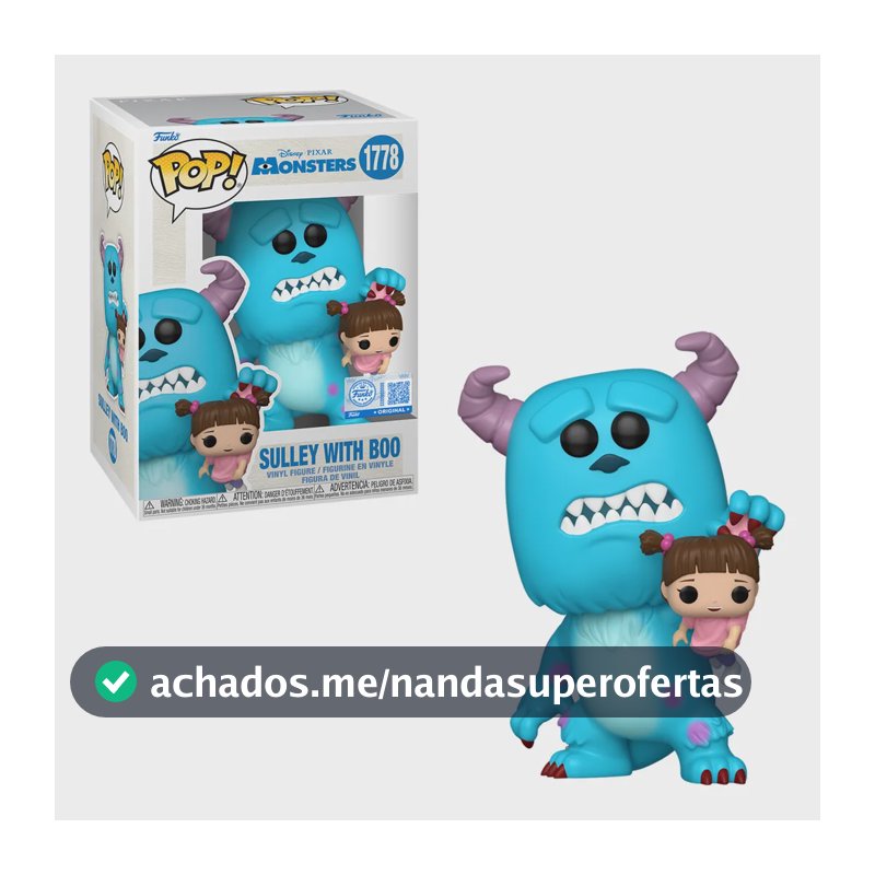 Funko Pop Disney Pixar Monsters Exclusive Sulley W/ Boo 1778