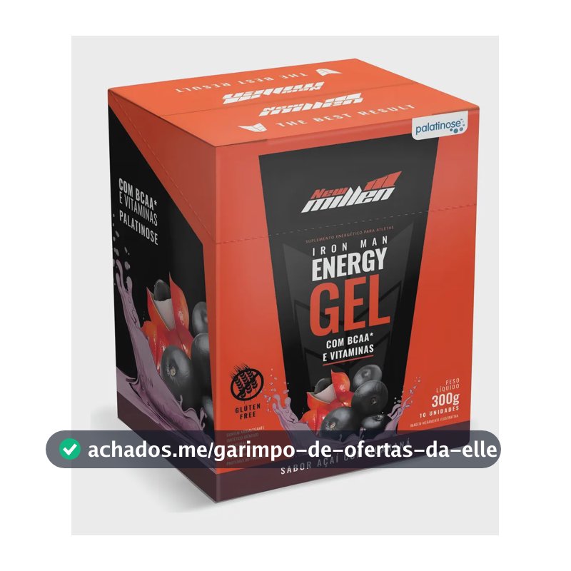 Suplemento en gel New Millen sabor açaí com guaraná x 300g