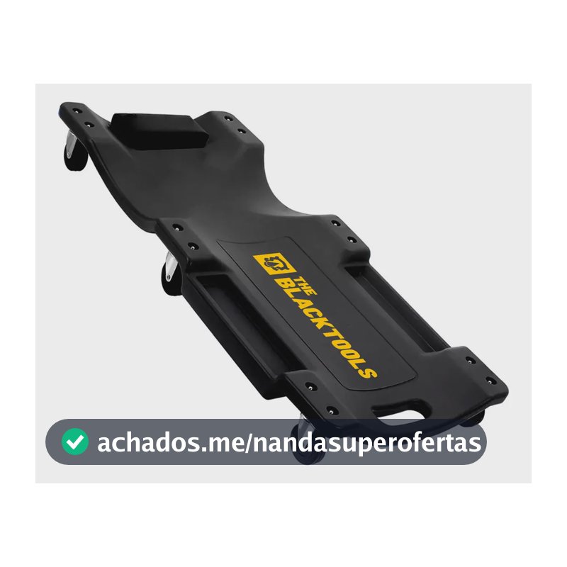 Carrinho Tipo Esteira Para Mecânico Profissional Com Encosto BTE2000 The Black Tools