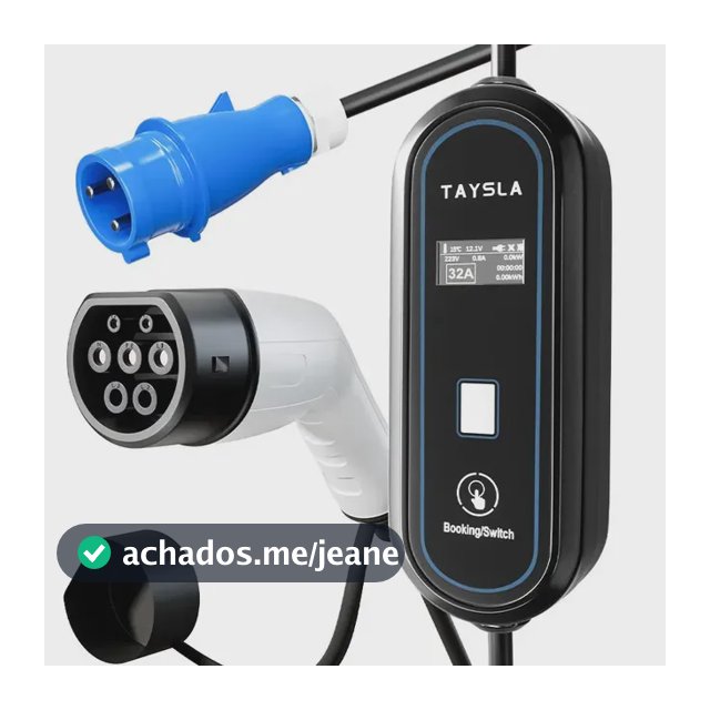 Carregador Portátil TAYSLA Phantom 7kW 32A Tipo 2 LED Bivolt 5m para Carro Elétrico Compatível com BYD Geely GWM Volvo