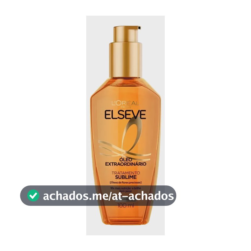 L'Oréal Paris Elseve Óleo Extraordinário 100ml - Leave In Anti Frizz Protetor Térmico Tratamento Reconstrutor Para Todos Os Tipos De Cabelo