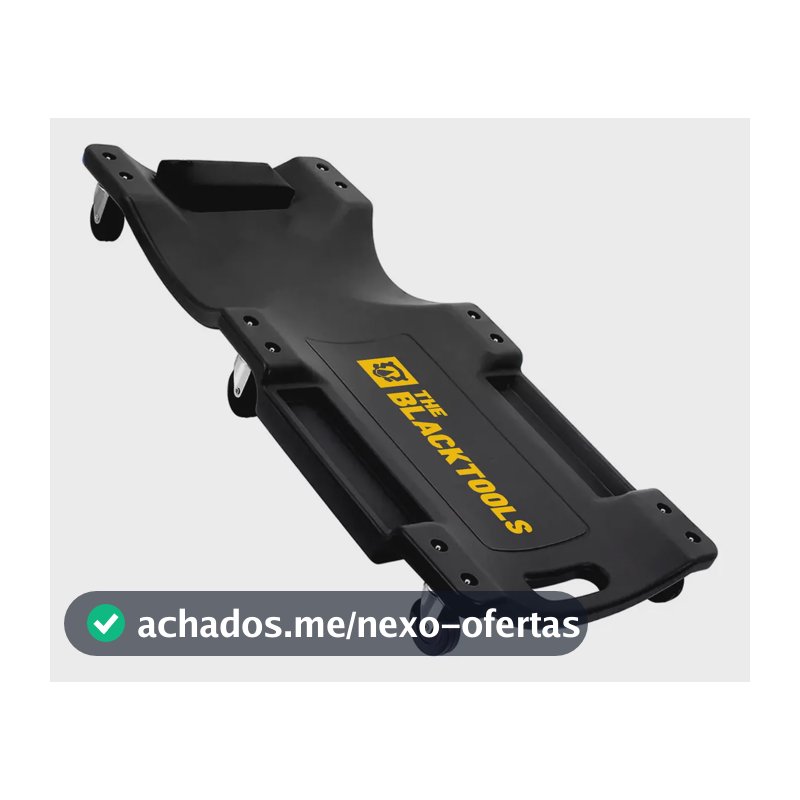 Carrinho Tipo Esteira Para Mecânico Profissional Com Encosto BTE2000 The Black Tools