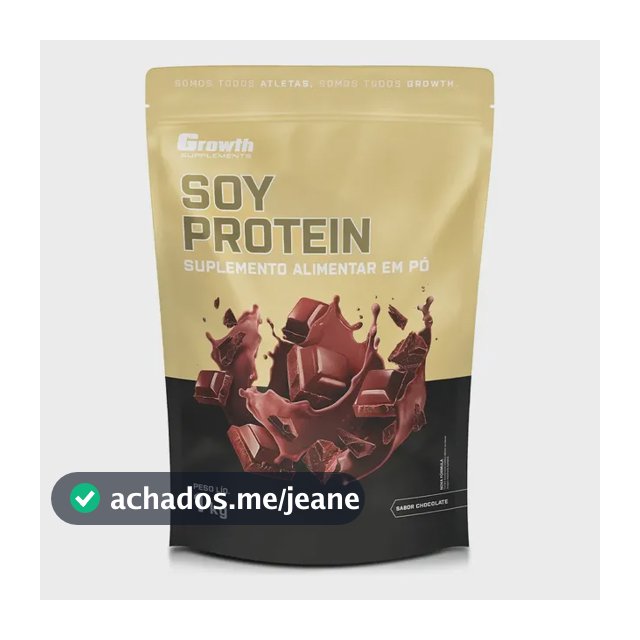 Proteína Isolada de Soja Growth Supplements Sabor Chocolate 1 kg