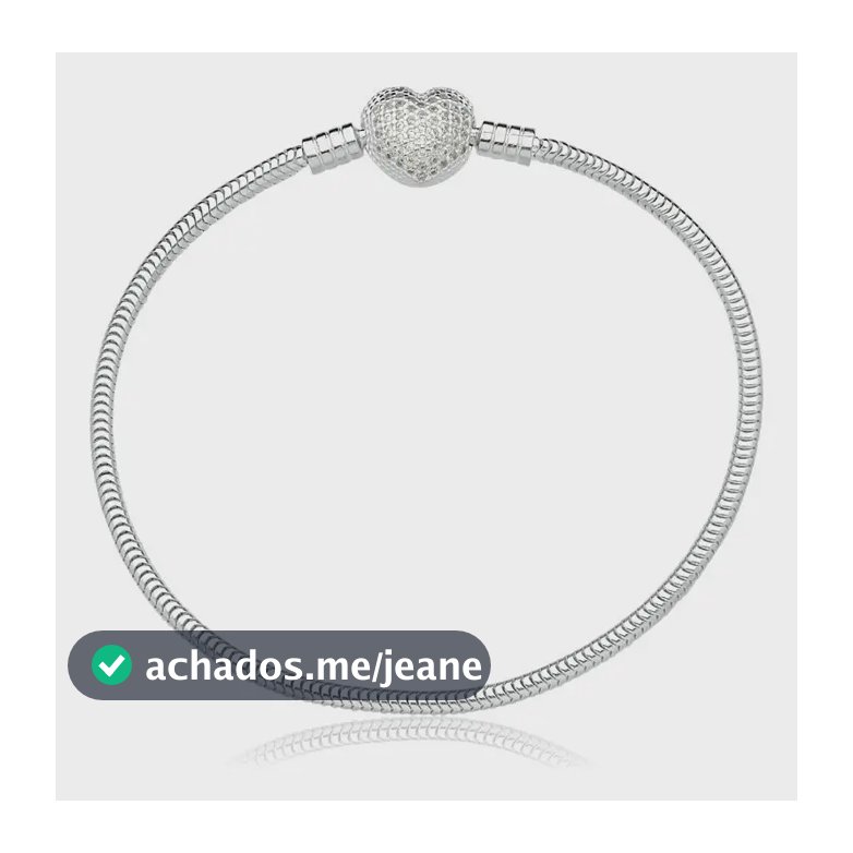 Pulseira Berloques Prata 925 Coração Zircônias Com Garantia