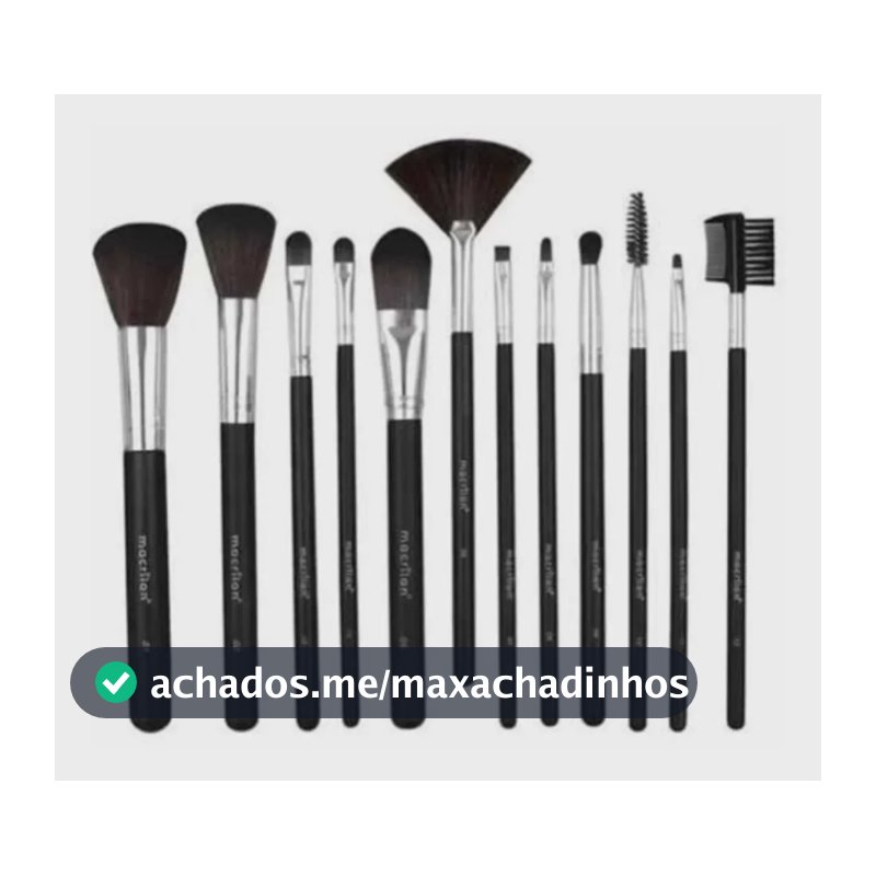 Kit Pincéis Com 12 Unidades Macrilan Para Maquiagem Kp9-1a