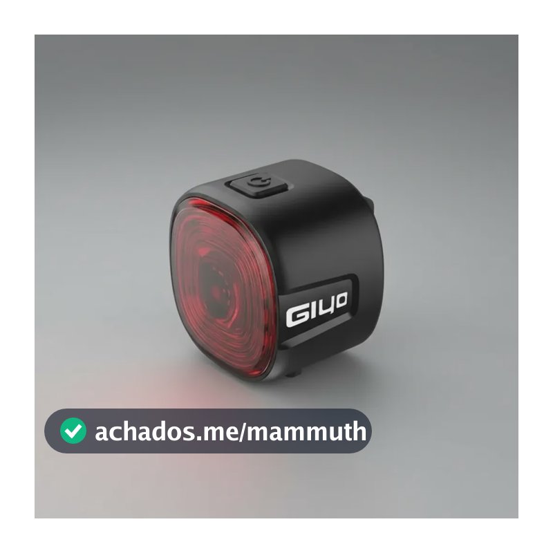 Lanterna Bicicleta Giyo G109 Led Potente  Segurança Noturna Preto