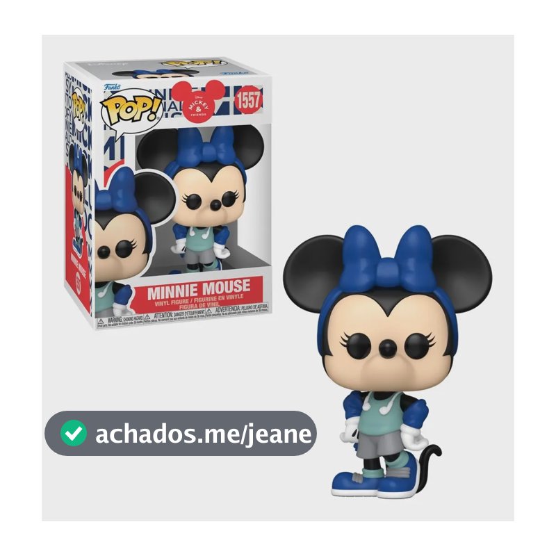 Boneco Funko Pop! Disney Vida Real Minnie Roupa De Corrida