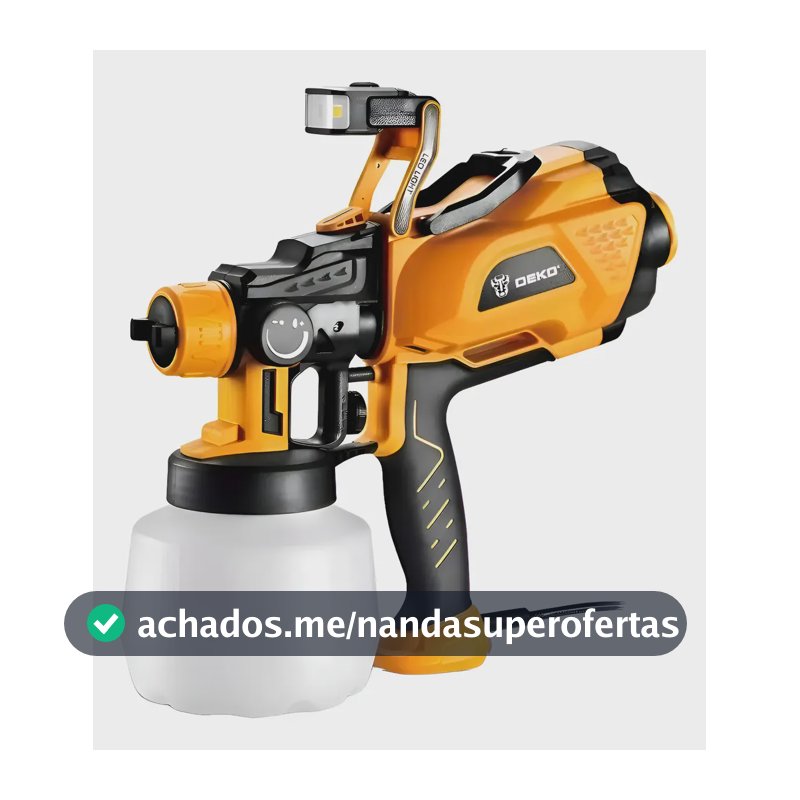 Pistola De Pintura Pulverizadora Hvlp 600w 1200ml 110v Deko 600w 127v