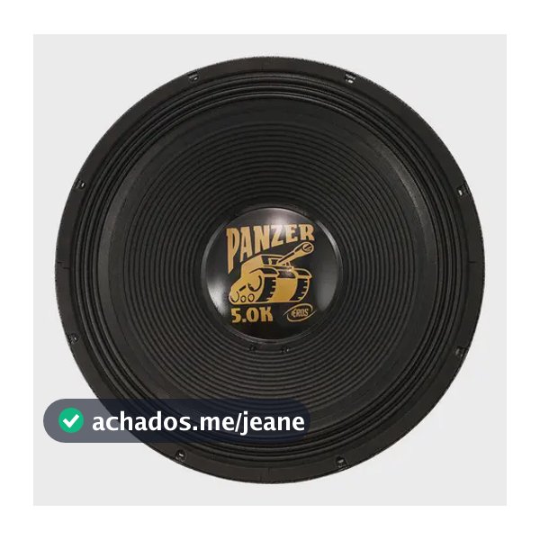 Alto-falante E21 Panzer 5.0k Cromado - 2500w Rms - 4 Ohms Cor Preto