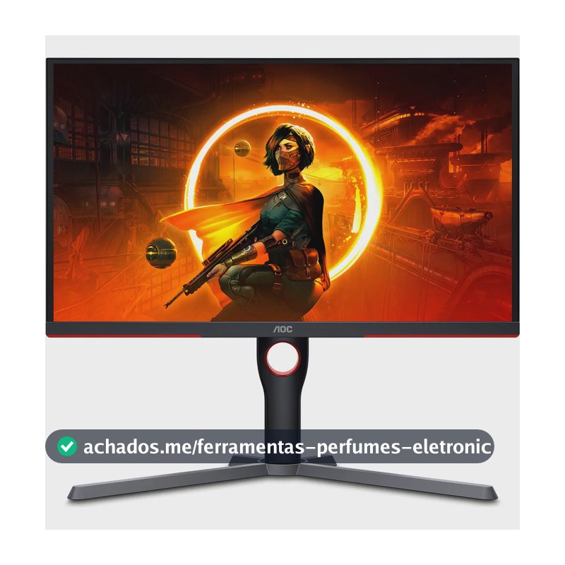 Monitor Gamer Aoc Com Tela De 25 240hz E Resolução Full Hd Preto 127/220v