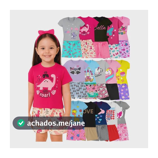 10 Peças Kit Infantil Menina 5 Conjuntos Infantil Feminino
