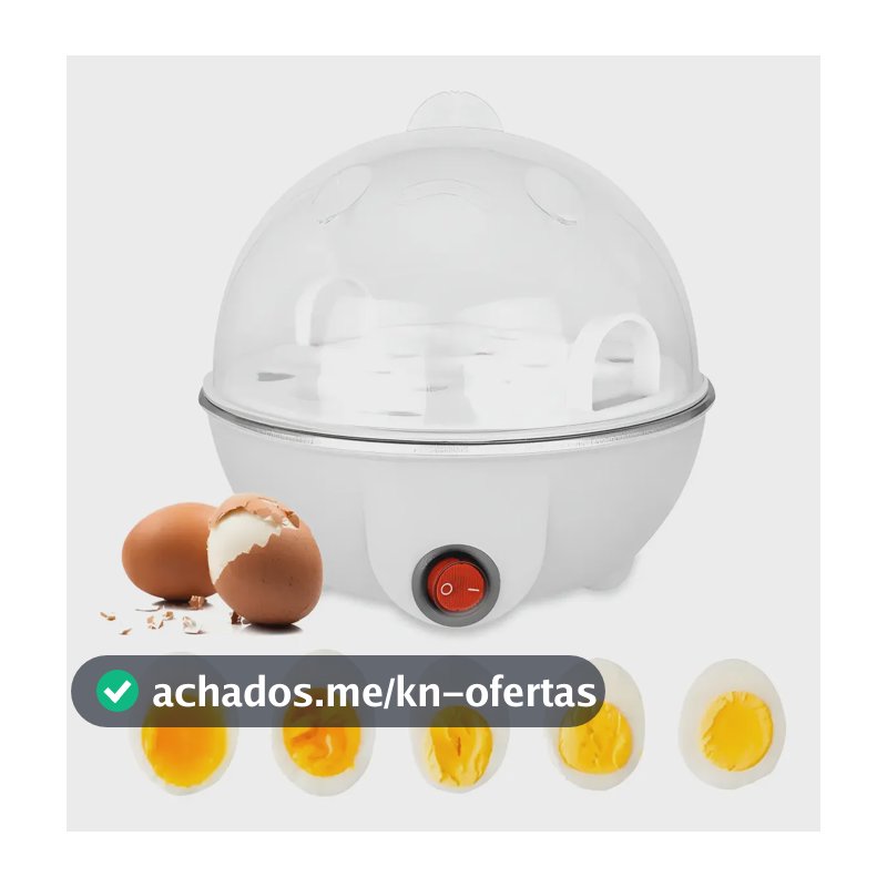 Cozedor Elétrico De Ovos A Vapor Portátil 110v Tem Tudo Branco 50hz/60hz
