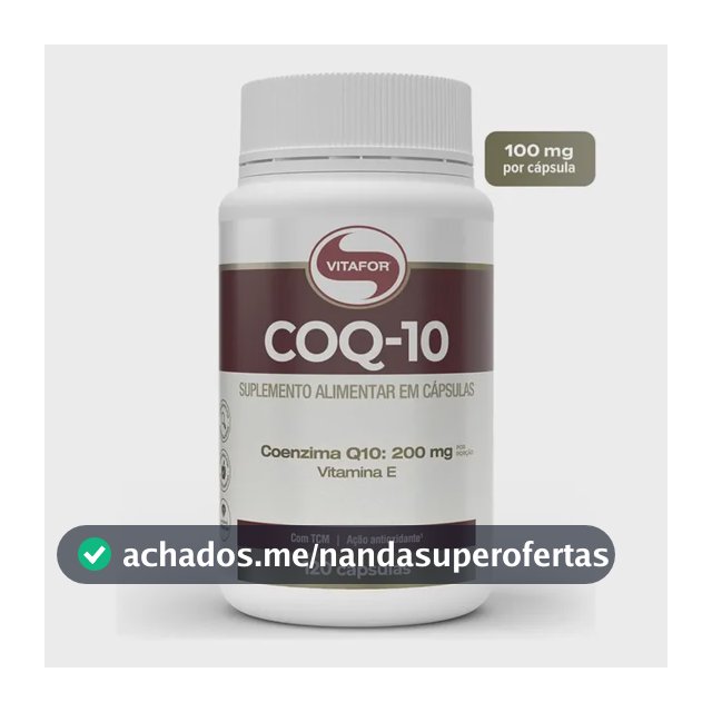 suplemento alimentar Coenzima Q10 200mg Por Porção 120 Cápsulas Vitafor